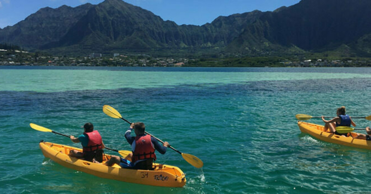 Kaneohe Bay Sandbar Kayak Rentals Adventure Tours Hawaii